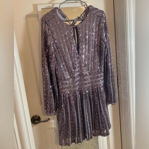 Elegant Sequin Dress in Purple